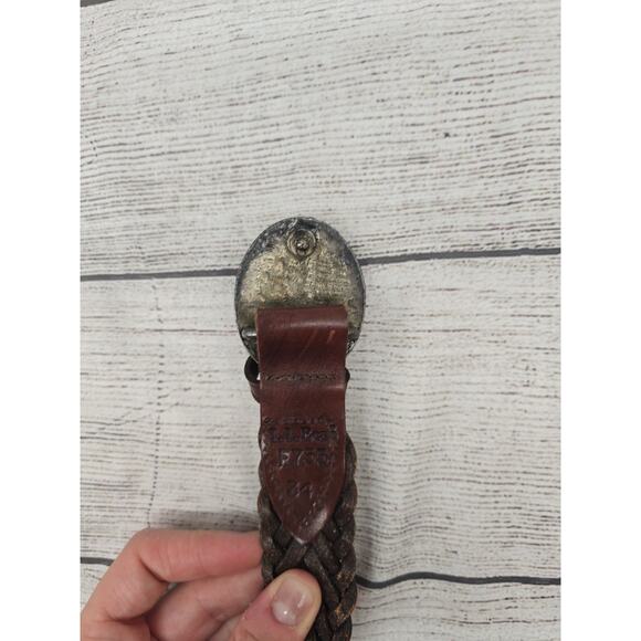 LL Bean Braided Belt Size 34. Model F755. Native Design Buckle - Picture 6 of 9